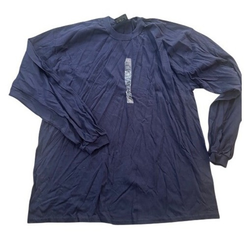 Smith's Workwear Mens Navy Blue Long Sleeve Cotton T-Shirt XL NWT M57MVM0